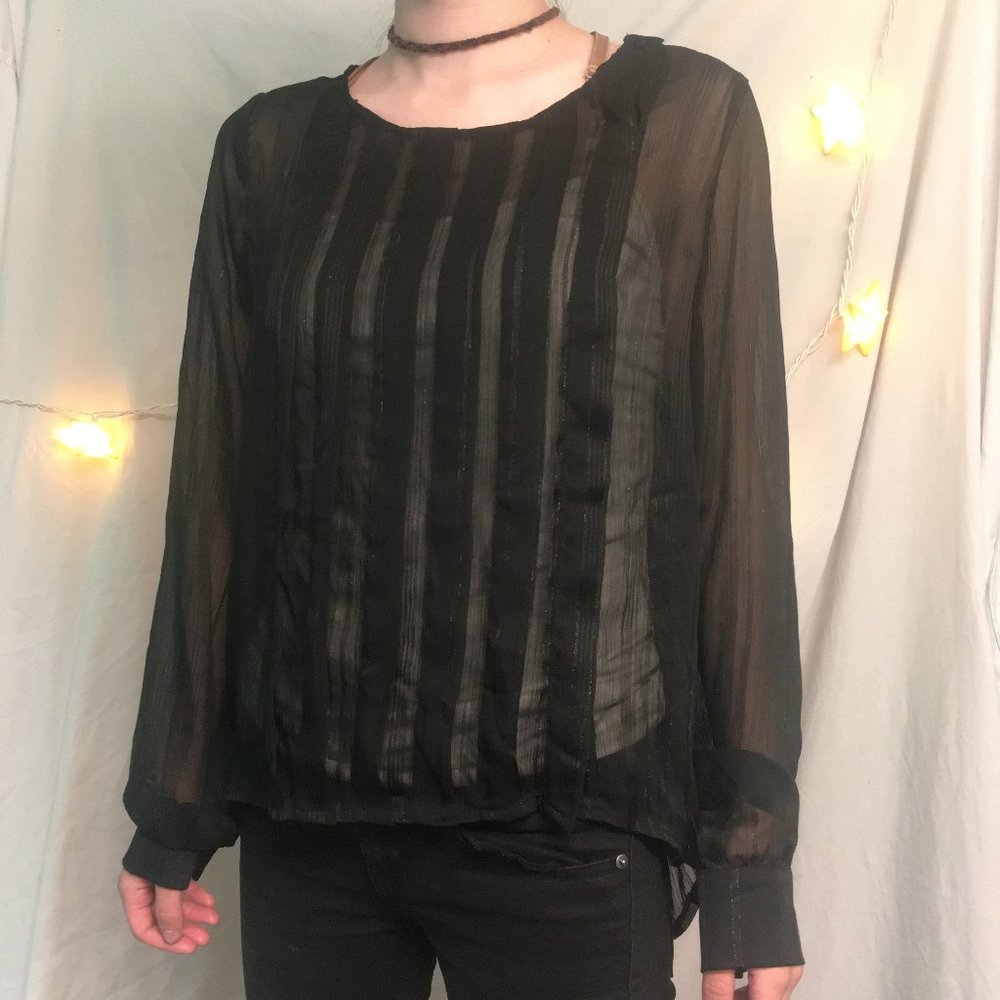 Rory Beca Black Sheer Top